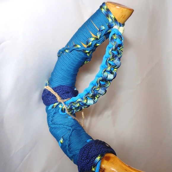 Crazy Twisted, Paracord Wrapped, Hiking/Walking Cane - Picture 4 of 11